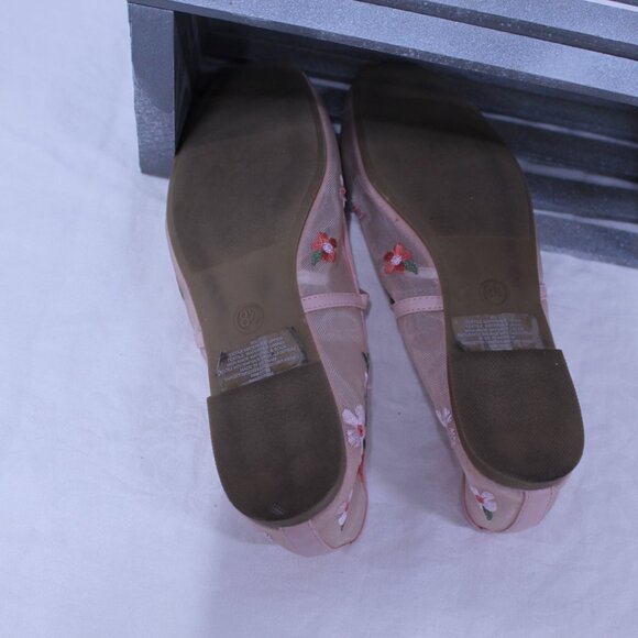 Wild Fable Floral Embroidered Mesh Flats - Picture 4 of 5